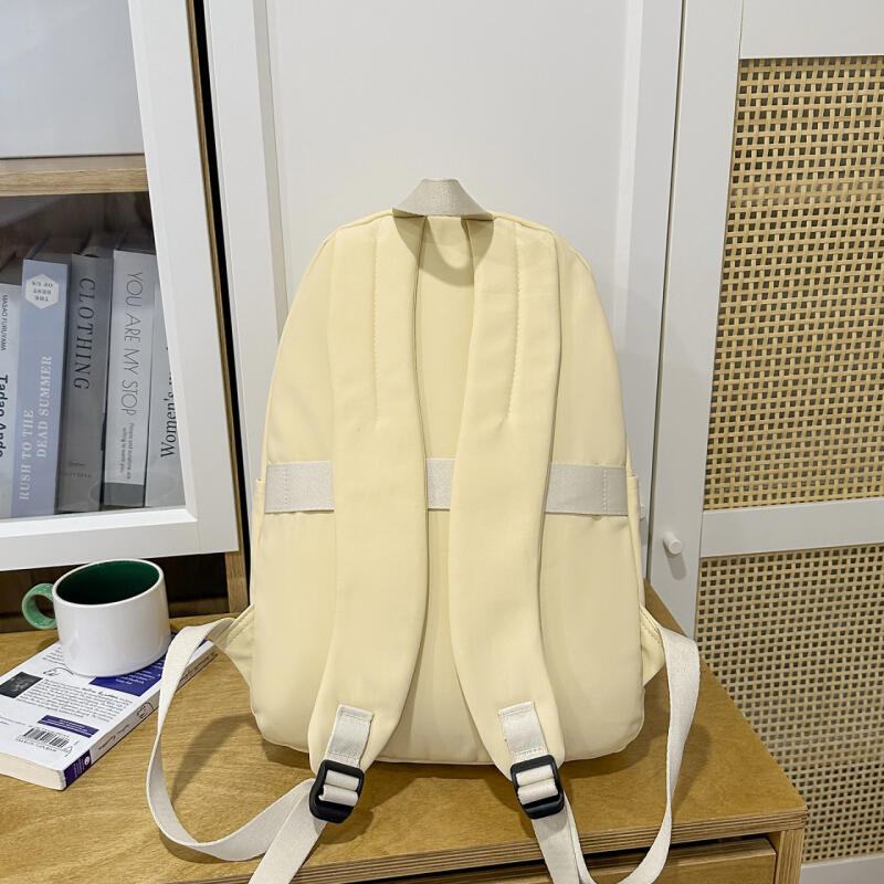 Solid Color Small Backpack Retro Student Schoolbag