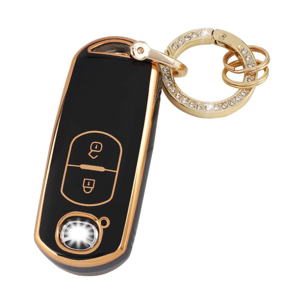 

[Futwod] Mazda CX-3 CX-5 CX-8 2 Брелка для ключей с двумя кнопками, чехол для ключей для Axela Atenza S чёрный