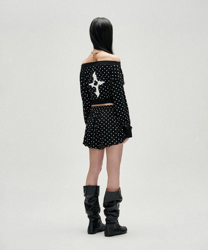 NOT4NERD W Polka Dot Balloon Shorts - Black
