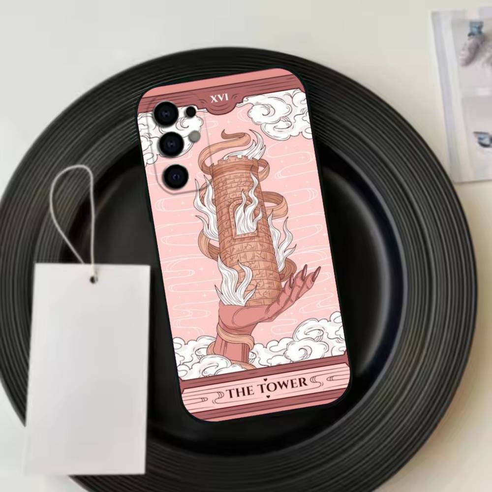Moon Star S-Sun Tarot   Phone Case Black Silicone Soft For Samsung S25,S24,S21,S22,S23,S30,Ultra,S20,Plus,Fe,Lite