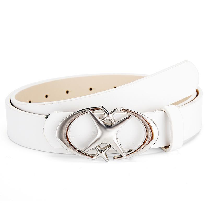 New Star Unisex Retro Leather Belt - Trendy Fashion for Young Men and Women