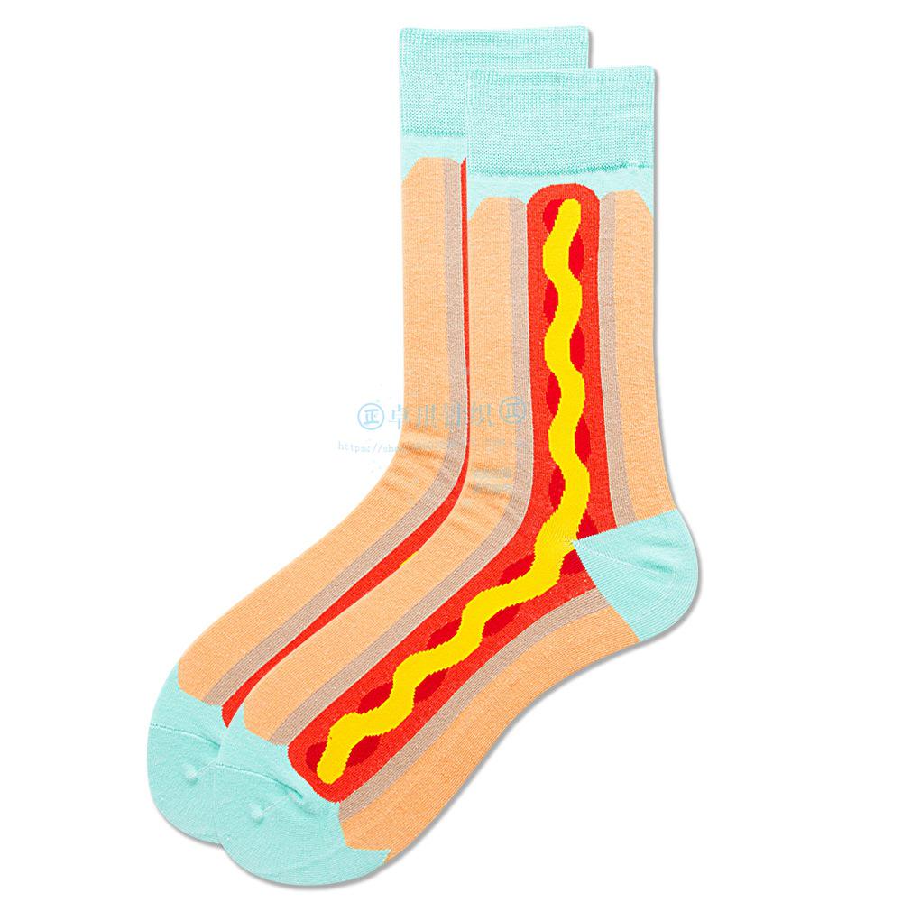 New INS beer corn men's and women's socks watermelon  dog sushi tide socks  dog socks comfortable breathable socks