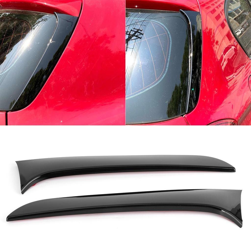 2pcs Rear Window Side Spoiler Air Splitter Anti UV Fit for 1 Series F20 F21 2012 2019
