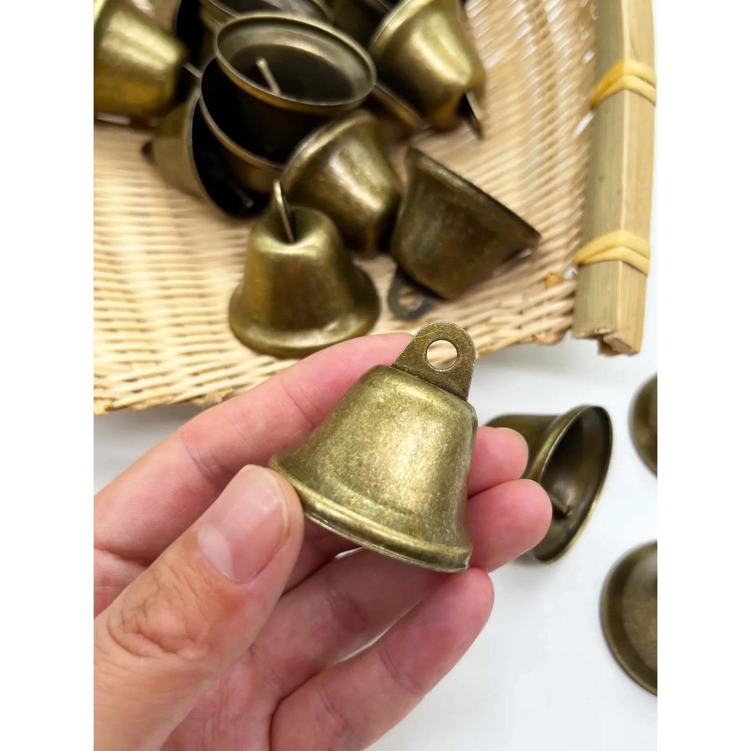 

5 шт./10 шт. 38 мм Латунні Різдвяні Дзвіночки, Підвіски для Домашніх Тварин, Підвісні для Фестивальної Вечірки, DIY Виготовлення, Вітряна Прикраса