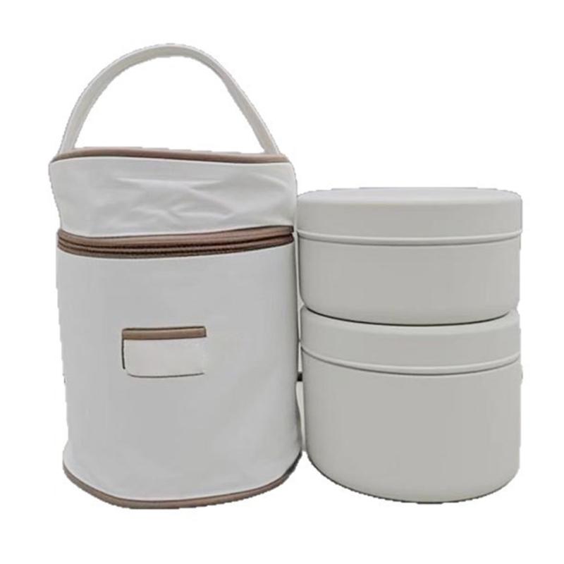 

Double Layer Separate Vacuum Insulated Titaniums Food Container Set For School With Ergonomic Handle And Secures Lock 1