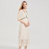 Women's Elegant V-Neck Lace Midi Dress