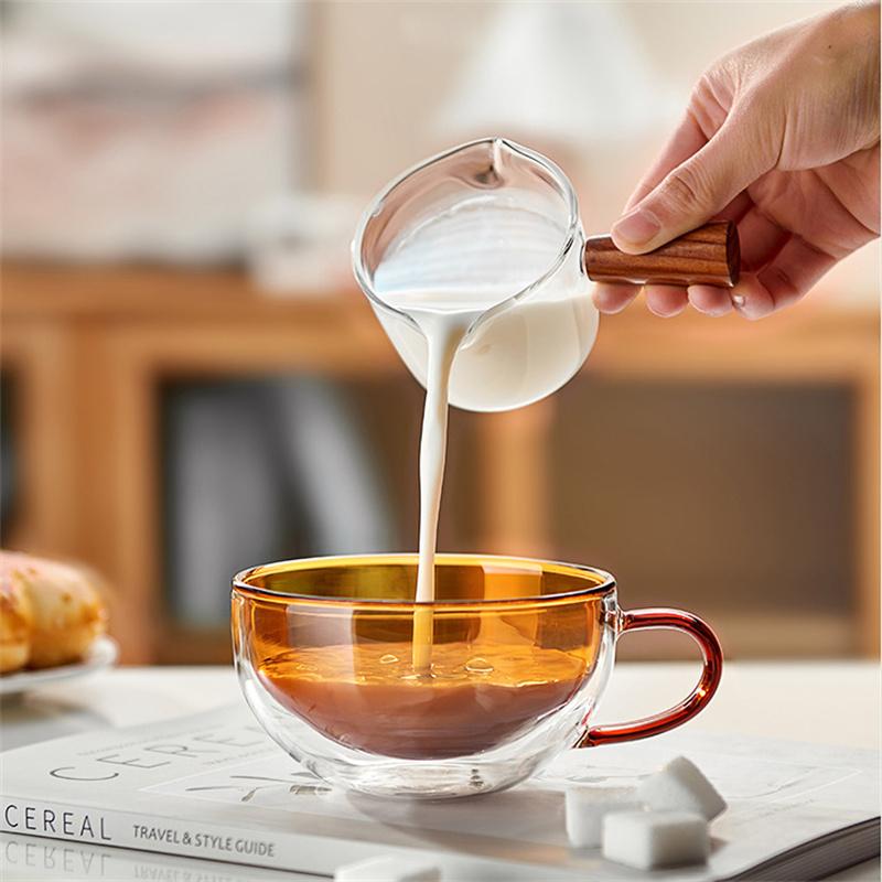 200ml Gekleurde Dubbelwandige Glazen Mok Met Handvat Hittebestendig Ontbijt Thee Kopje Melk Espresso Bekers En Mokken Drinkgerei