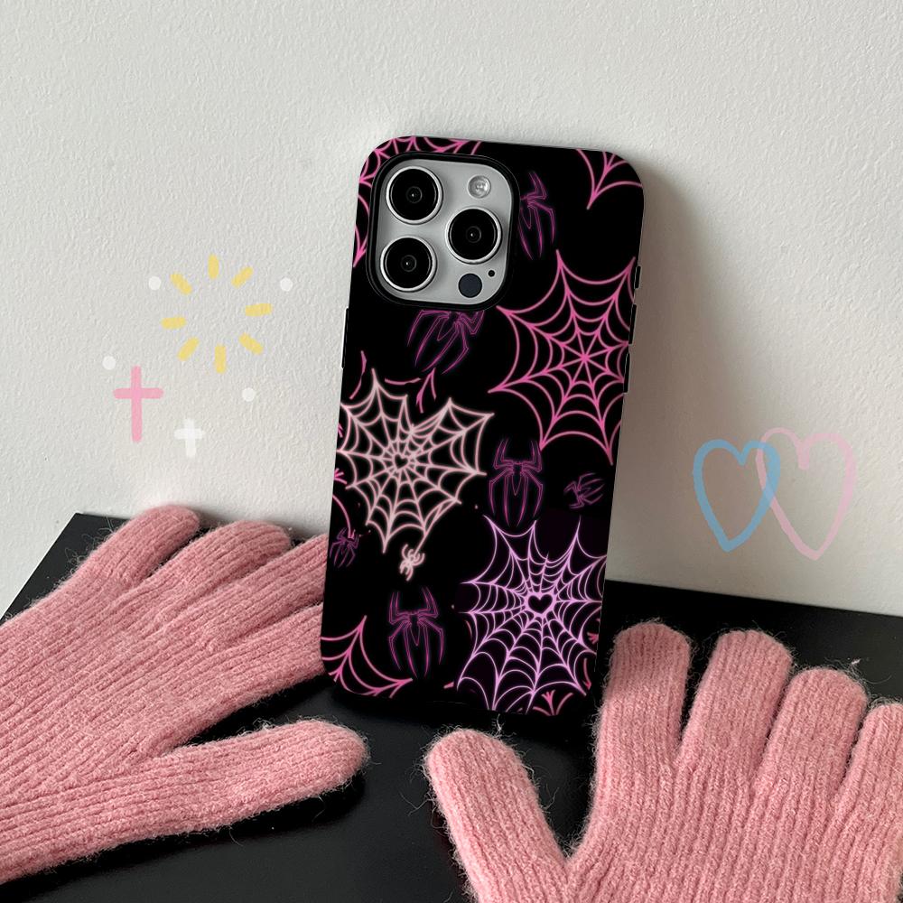 Spider Gothic Style Art Painting Design Phone Case Film Shell For iPhone 17 16e 16 15 14 13 12 11 Pro Max Plus XS