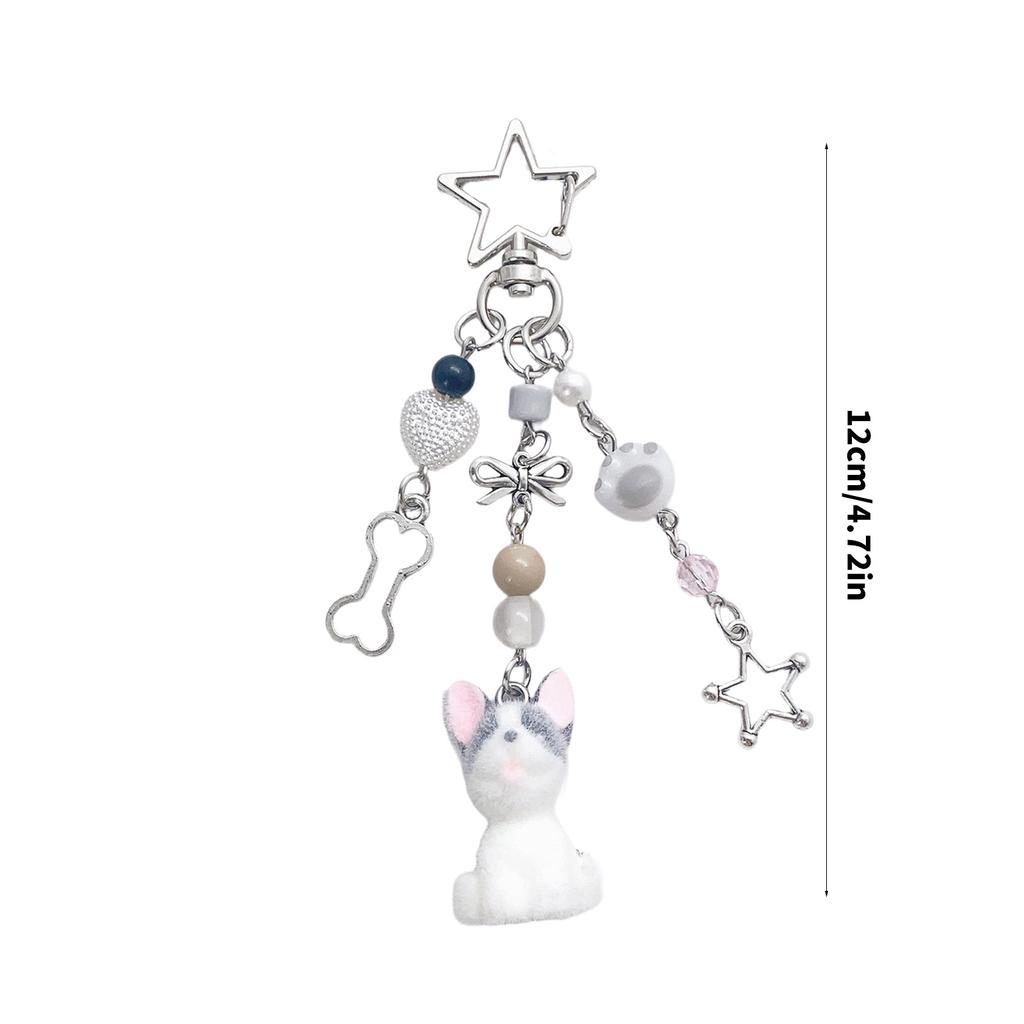 Urocza Pluszowa Koreańska Inspiracja Piesek Pasek do Telefonu Breloczek Akcesorium Idealne Dla Modnych Par i Miłośników Akcesoriów