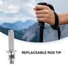 6Pcs Mountaineering Stick Tip Metal Trekking Feet Replacement Trekking Cane Tip Walking Poles Nonslip Spikes Enduring