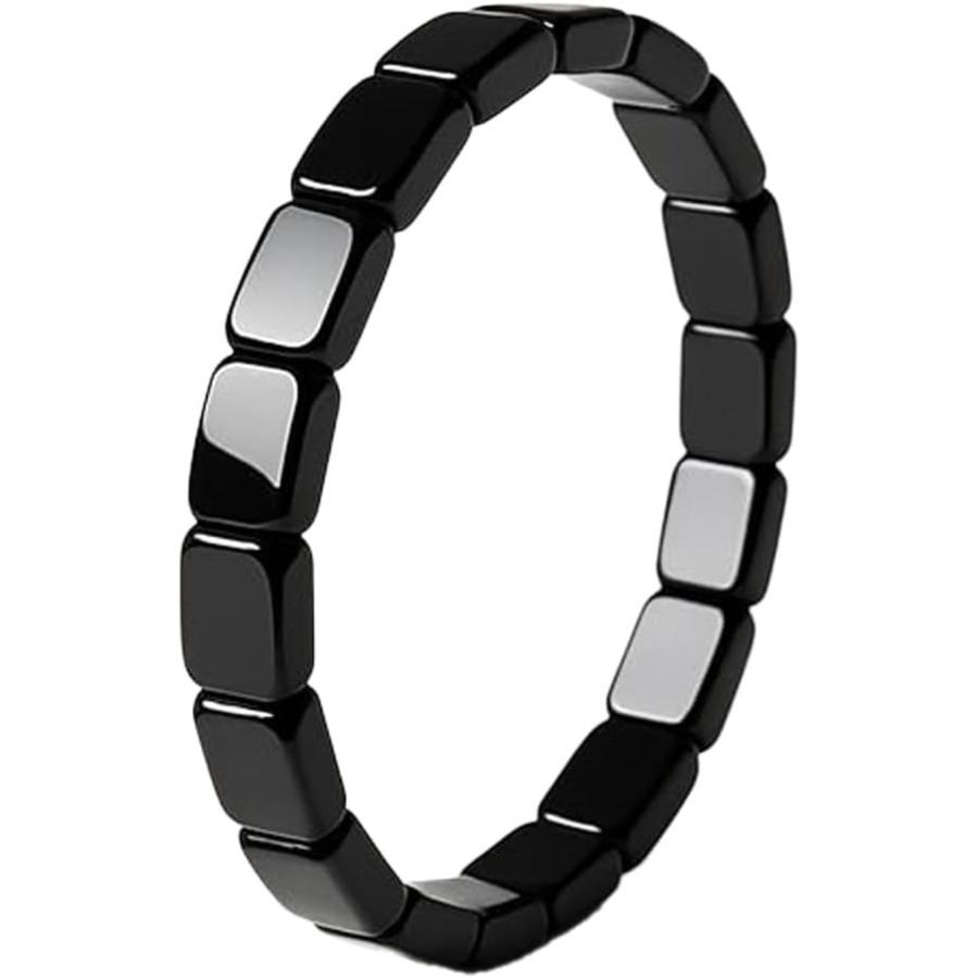 1/ 2pcs Hematite Bracelet for Men, Reclaim Your Edge & Confidence Natural Hematite Stone Beaded Stretch Bracelets Inspirational Gift Jewelry