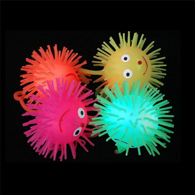 Child Soft Rubber Toy Elastic Glow Hairball