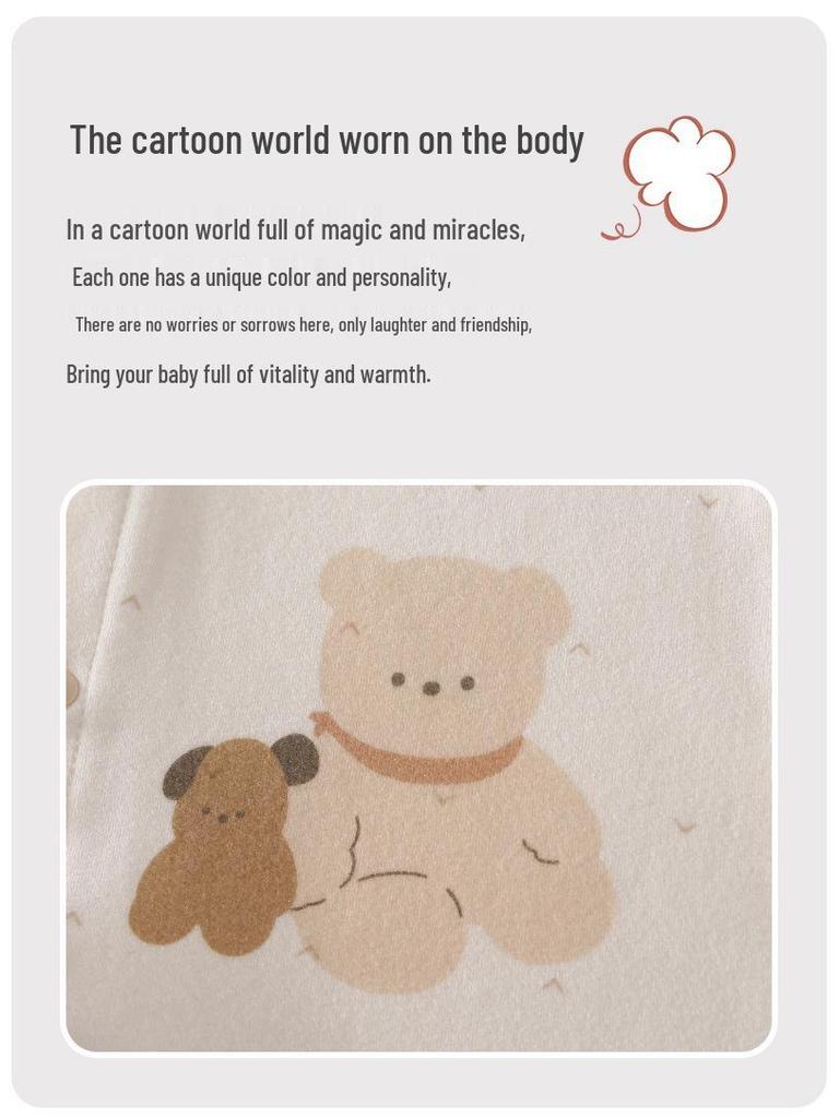 Warm Ginger Fiber Baby Bodysuit: Thick, Long-Sleeve Autumn/Winter Base Layer for Crawling