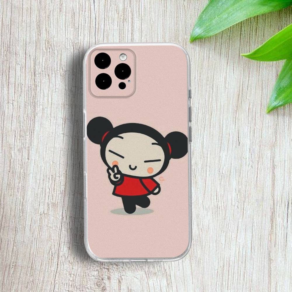 

Pucca-A Cartoon G-Garu-U Phone Case For iPhone 17,16,15,14,13,12,11 Pro,Max,Plus,X,XS,XR,SE4,E Mini Transparent Soft Cover iPhone12