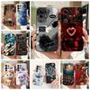 Para Capa Itel S25 Ultra S686LN Capa Pintada de Coração de Amor de Luxo Capa de Silicone Macio para Telefone Para Itel S25 S685LN ItelS25 Ultra Capas