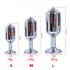 Gravity Anal Plugs Metal Silver Butt Trainer Jewel Inlaid Bottom Sex Toy Prostate Massager Backdoor Expander
