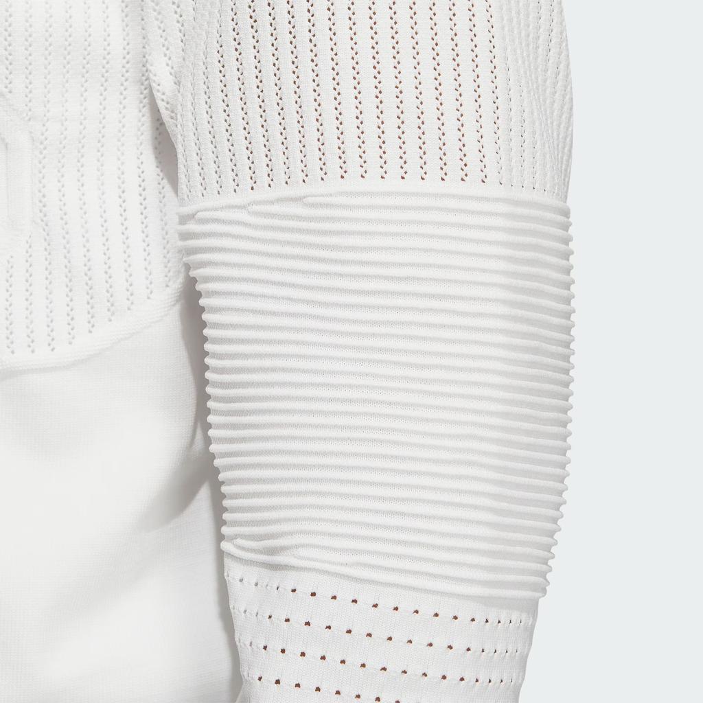 Adidas Primeknit Gradation Pattern Solid Color Golf Long Sleeve Knit Top Men tops White IN6652