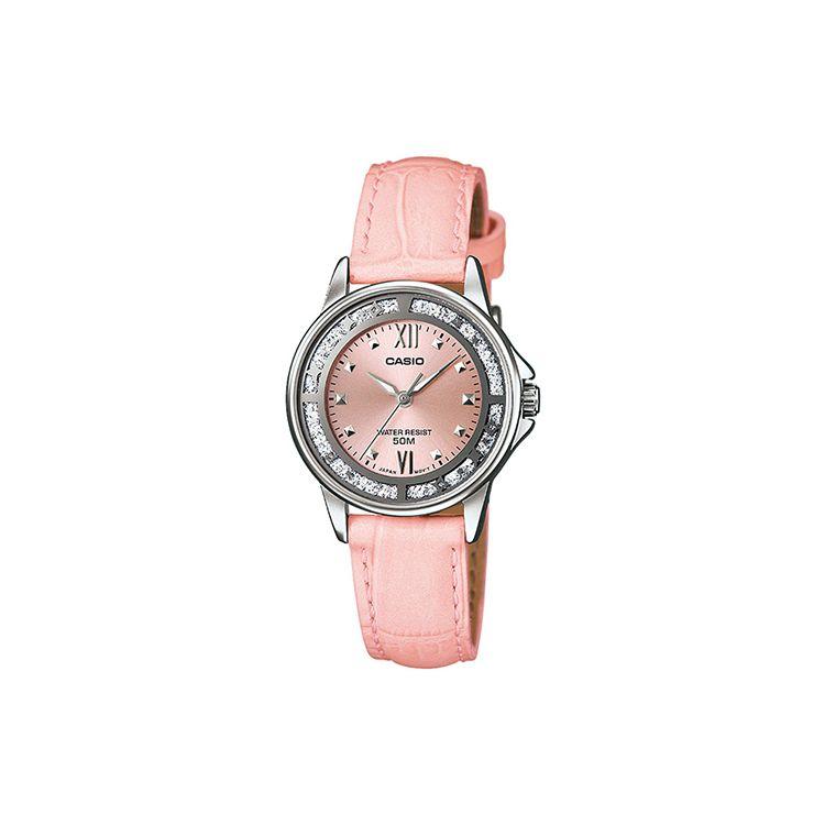 Casio Standard Enticer Business Quartz Watch Leather Strap Pink Dial Women watches LTP-1391L-4AVDF Regular Box,Pink Watch Dial