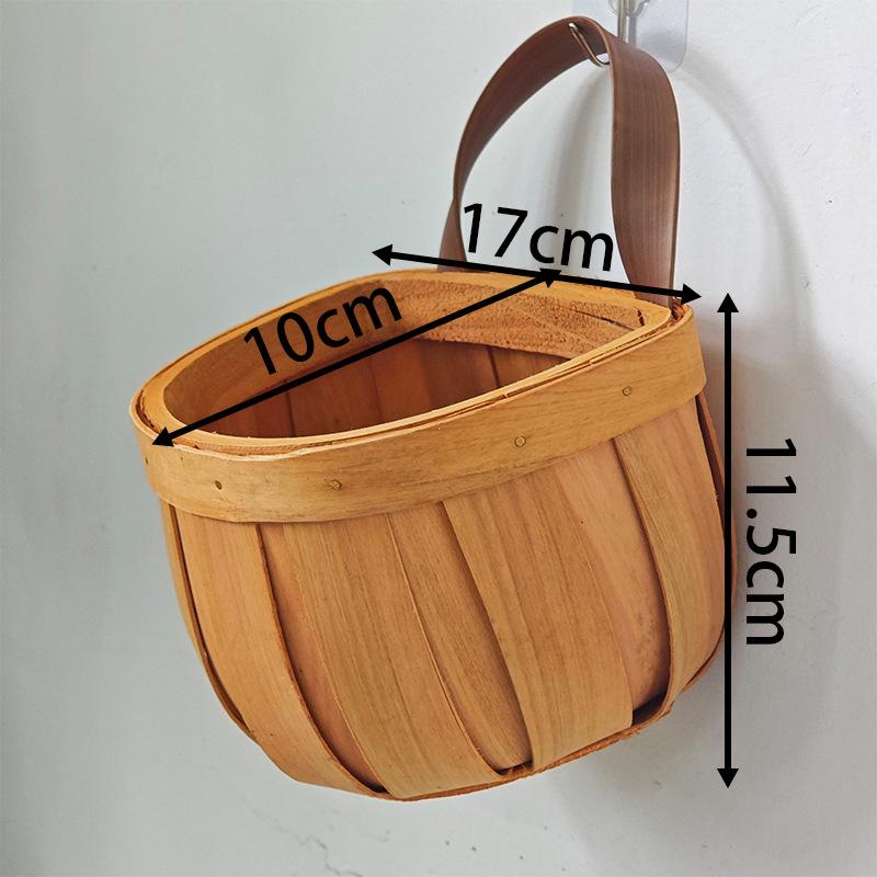 Storage Basket Woven Storage Basket Kitchen Bamboo Woven Wall Hanging Basket Ginger Garlic Storage Box