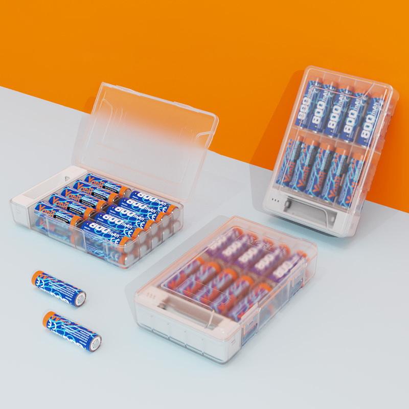 

The Battery Storage Box Can Detect The Remaining Power; It Has A Large Capacity And Is Suitable For Storing Aa And Aaa Batteries A