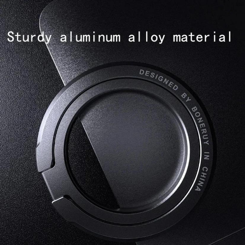 Ultra-thin Cell Phone Ring Holder Magnetic Ring Rotatable Foldable Kickstand Magnet Grip Desktop Stand for iPhone Samsung Xiaomi