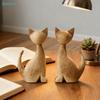 Animal Room Decor Horse Rabbit Cat Giraffe Wooden Sculptures DIY Painted Materials Craft  Decor Handmade Figurine Gifts