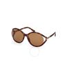 Melody Brown Oval Ladies Sunglasses Ft1090 53e 59