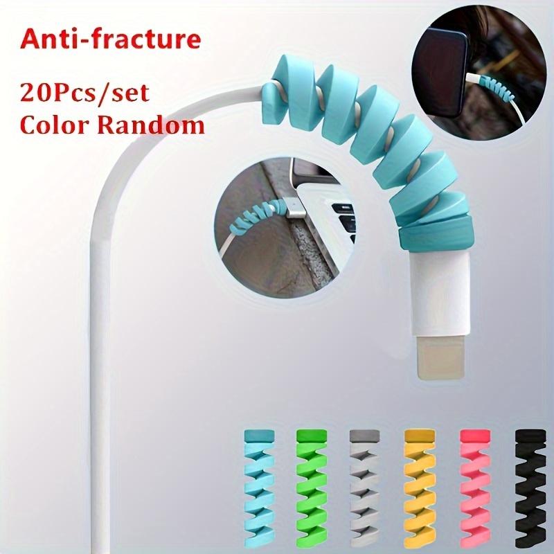 

Спіральний захист кабелю для навушників, миші, USB-зарядного пристрою, дроту зарядного кабелю, органайзер для кабелів 20PCS-Black