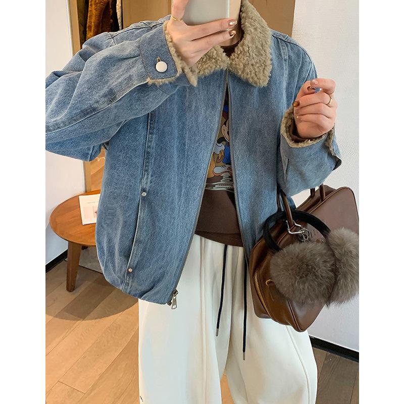 Sijiqing Yangyang Women's American Retro Denim Jacket - 2026 Autumn/Winter Collection