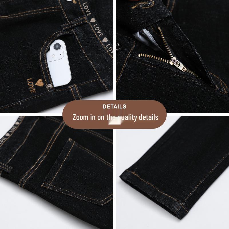 New Autumn High-Waist Stretch Jeans for Middle-Aged Women - Skinny & Loose Fit Options Available
