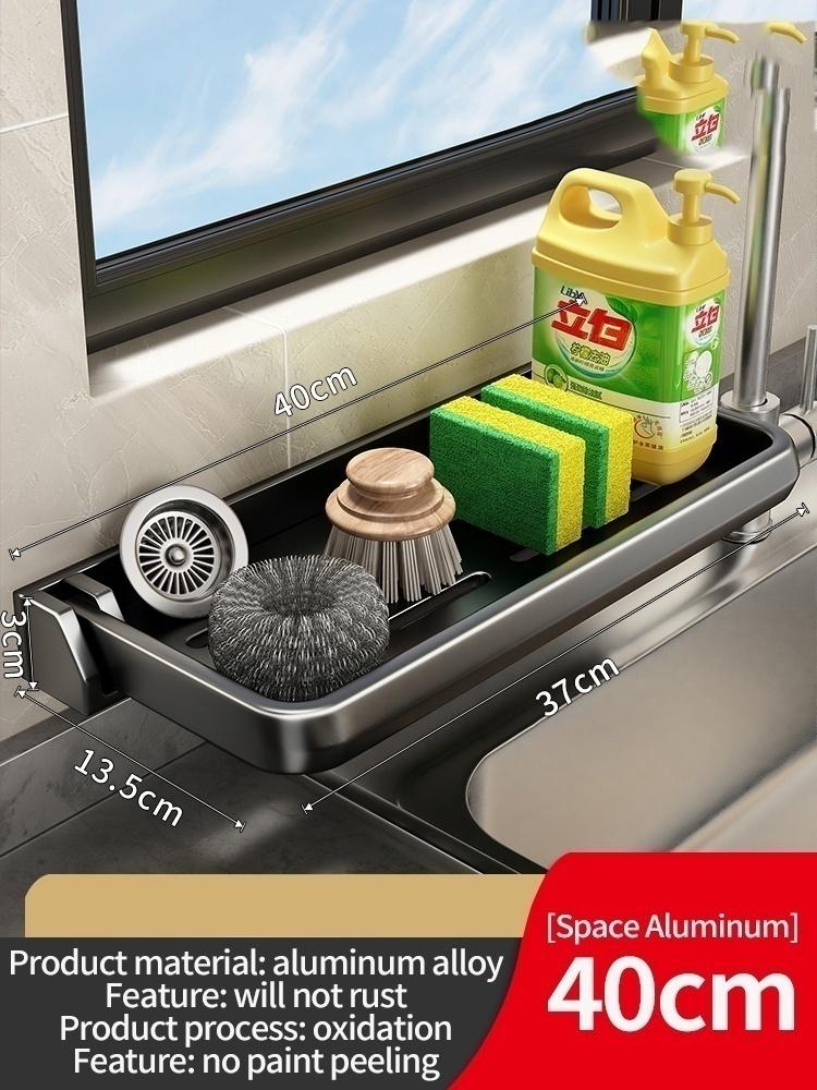 Foldable Kitchen Sponge Holder Sink Drain Rack Soap Drainer Towel Rack Shelf Organizer bathroom Storage Accessories