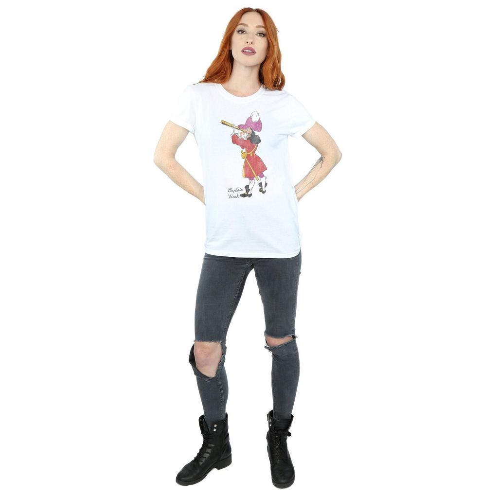 Peter Pan Womens/Ladies Classic Captain Hook Cotton Boyfriend T-Shirt