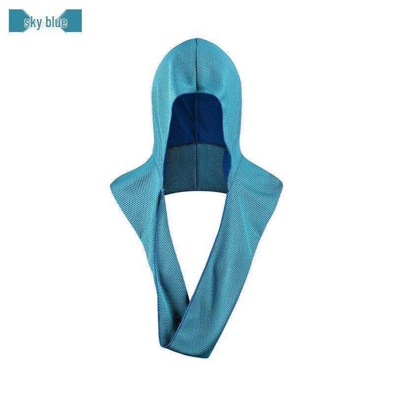 U-Shaped Quick-Drying Cooling Hoodie Towel for Sun Protection: Ideal for Gym, Beach, Camping, and Sports