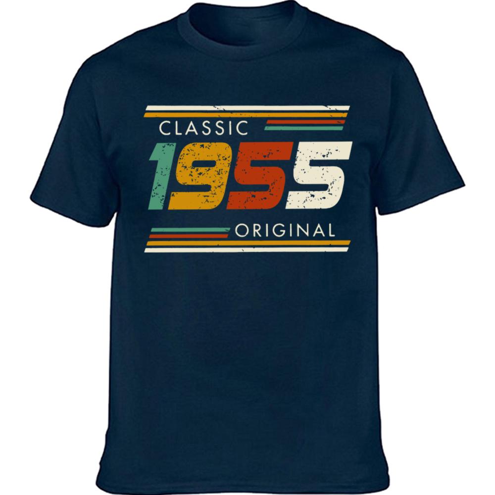 New Men Made in 1955 70th Birthday 70 Years Old T Shirt Oversize Printed Casual Tee Shirt Short Sleeve Vintage Couples T-Shirt