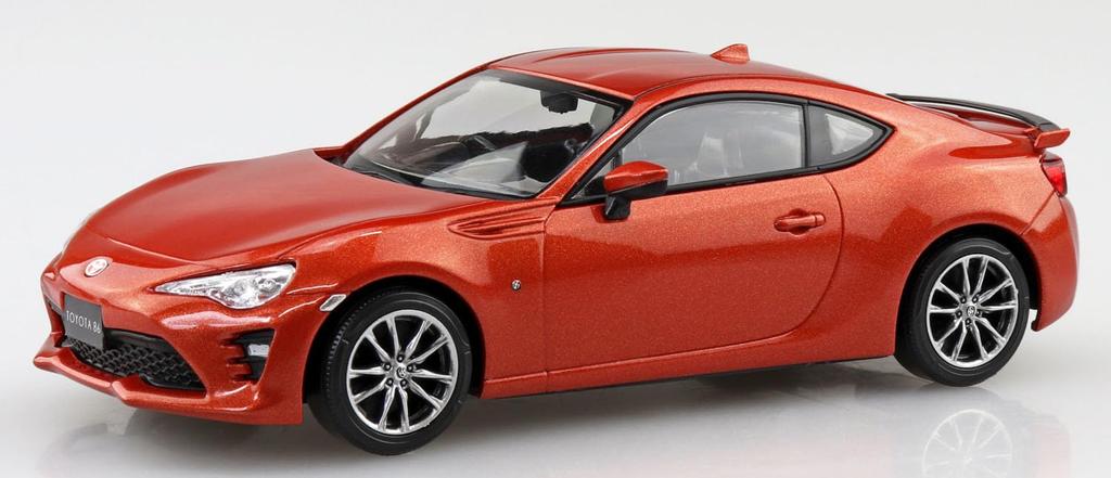 Aoshima Bunka Kyozai Scale Rakupla Snap Kit Toyota 86 Orange Metallic Plastic Model Kit 1/32 No.08-OR Pre-Colored (Automobile)