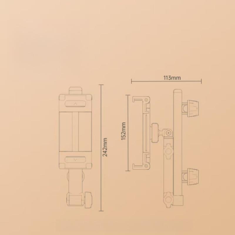 Car Chair Rear Seat Car Mount, Rear Headrest Tablet PC Holder Retractable Foldable Cell Phone Holder