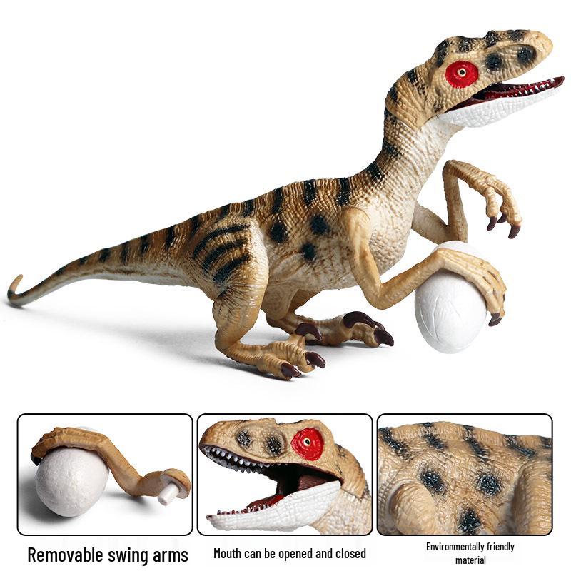 Children's Jurassic Dinosaur Toys: Oviraptor & Velociraptor Simulation Figures