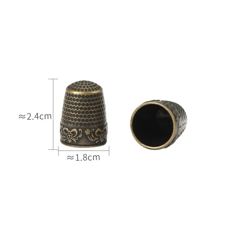 2pcs Retro Finger Protector Antique Thimble Ring Handworking Needle Thimble Needles Craft Household DIY Sewing Accessories