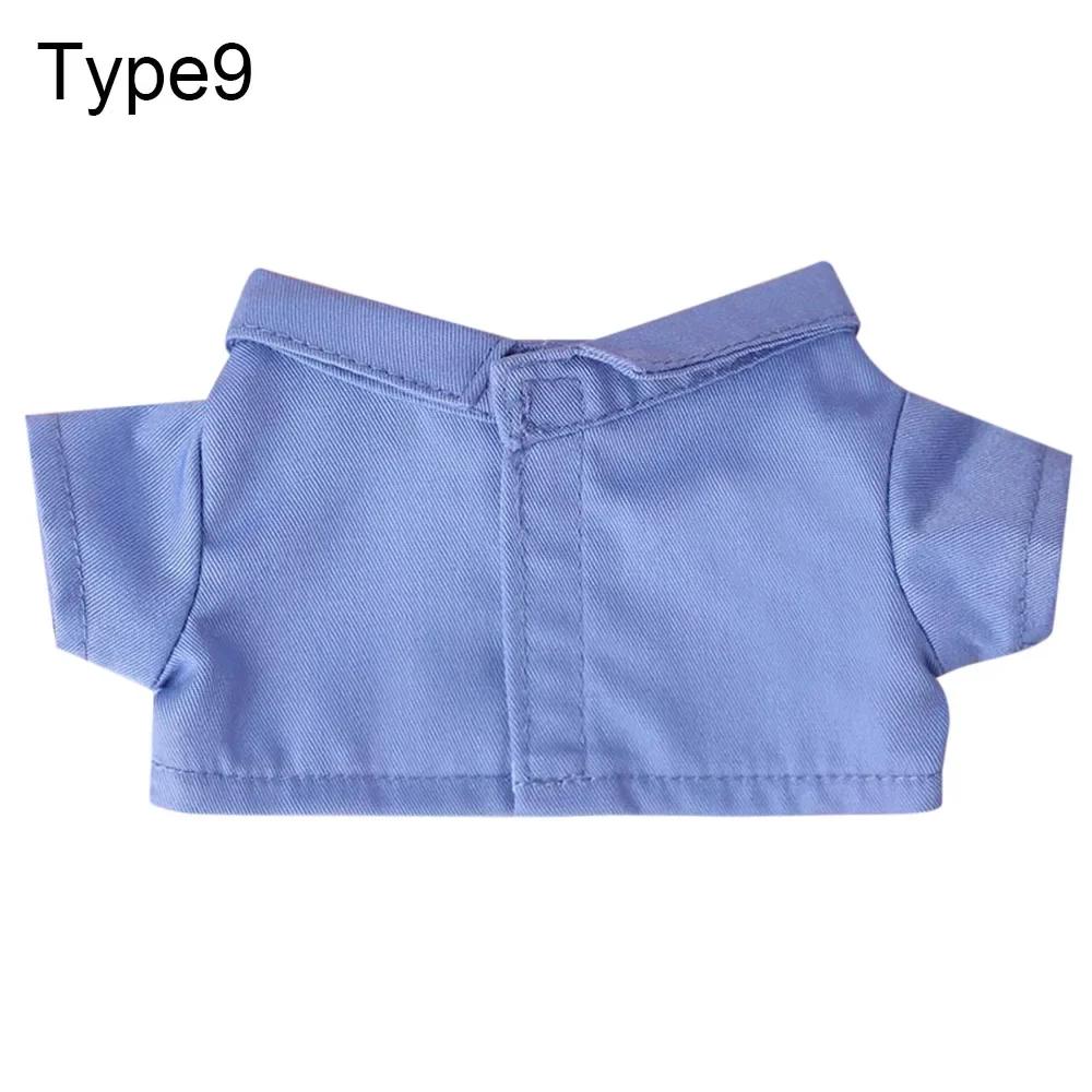 For 20cm Idol Doll Clothes Accessories Striped Short Sleeve Cotton Stuffed Doll Shirt Top Blouse T-shirt Kids Toy Gift
