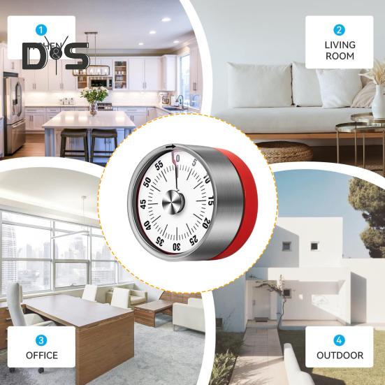 Stainless Steel Kitchen Timer Ultra-Precise Timing Ergonomic Button Design Magnetic Timer LED Display Clockwork Multi-Functional Cooking Timer for