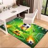 1PC Custom Name Soccer Trophy Celebration" Theme Floor Mat Ideal for Living Room, Game Rooms, Office, Bedroom,Floor Mat Playful Design