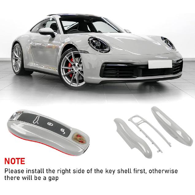 Jaronx Compatible With Porsche Key Fob Cover, Compatible With Cayenne Panamera Key Fob Cover 2018-2024, Compatible With Porsche Carrera Taycan -2024