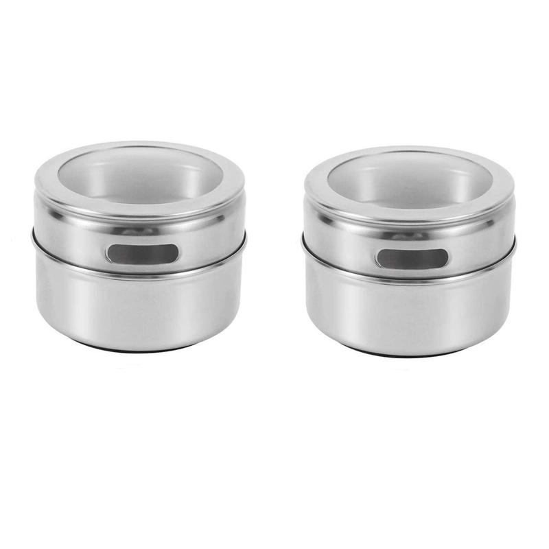

2025 New Stainless Steel Magnetic Spice Jar Modern Minimalist Kitchen Organizer Hanging Seasoning Container Space-Saving Gadget