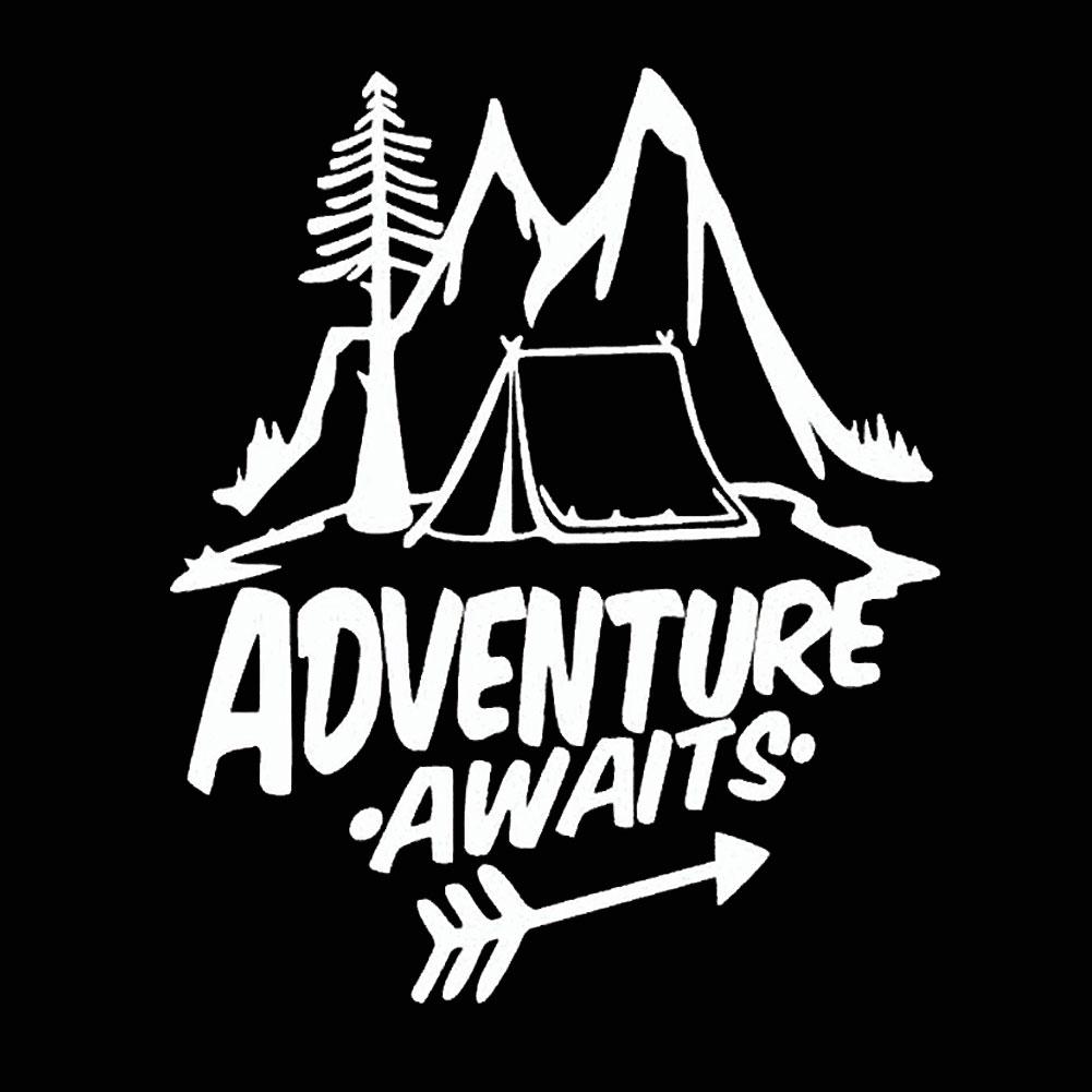 Buy Car Exterior Decor Adventure Awaits Tree Tent Mountains Car Vehicle ...