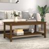 Coffee Table Honey Brown 110 X 55 X 45 Cm Solid Pine Wood