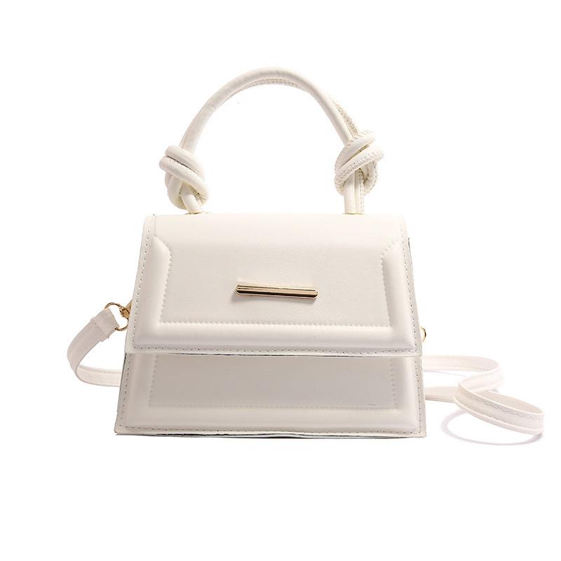 Small Bag Women's Handbag New Simple Messenger Bag Solid Color Small Fresh Foreign Texture Commuting Shoulder Small Square Bag