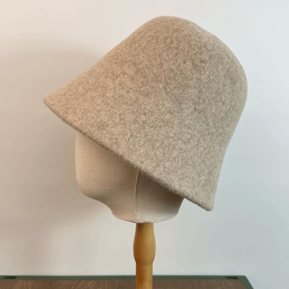 Solid Color Wool Fisherman Hat Warm Basin Hat Sweet Warm Bucket Hat  Girl