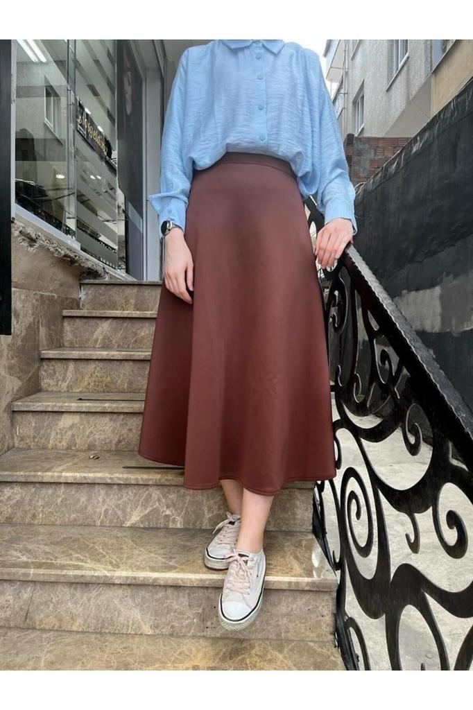 Women's Style Big Size Skirt Large Size Puff Scuba Skirt