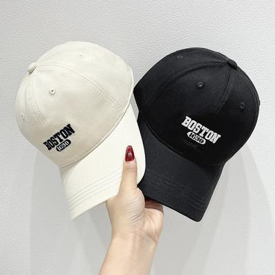 Vintage Style Embroidered Adjustable Baseball Cap - Classic Peaked Hat for Women with Elasticity, Sun Protection, and Stylish Design