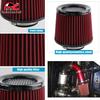 Air Intake Filter 3" Cone Air Filter Quality Dry Compatible With Car And MotorcycleClosed-Top Cool Air Filter 76Mm(Red)
